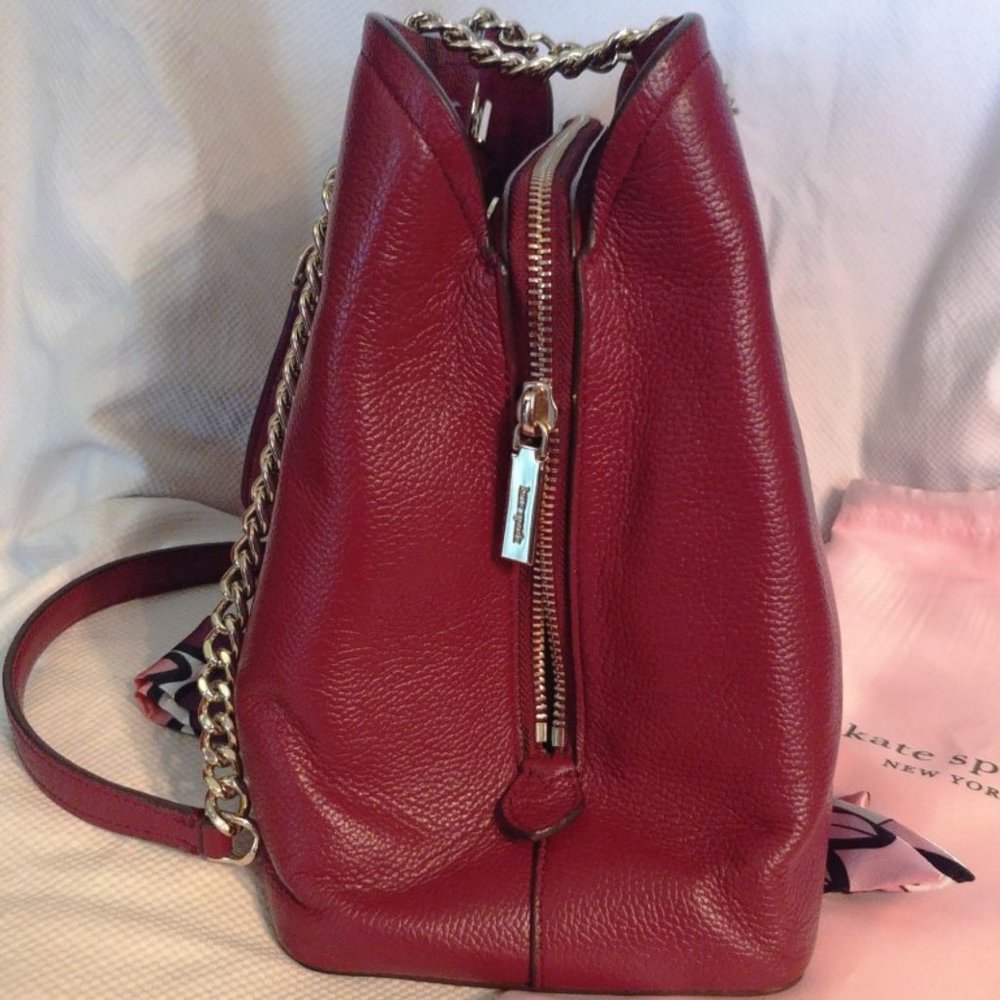 Kate Spade Double Bundle Jordyn Chain Tote w/Wallet in Blackberry Preserve - Picture 14 of 15
